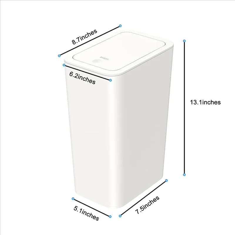 A24I Confezione da 3 pattumiera piccola da 2,6 galloni/10 litri con coperchio, pattumiera con coperchio, cestino per rifiuti per bagno, cucina, camera da letto