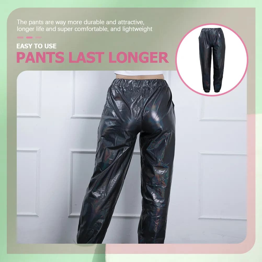 Polished Metal Yoga Pants for Women, High Waist Leggings Elasticized and Lightweight, Breathable, Fashion for Rave Party and Disco