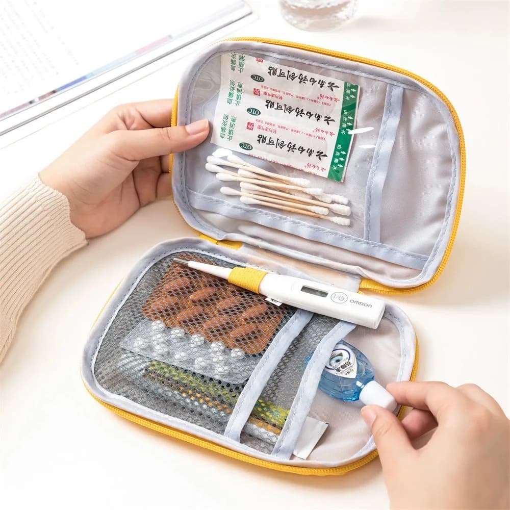 1 Pezzo Mini Borsa Vuota per Medicinali da Viaggio - Kit di Pronto Soccorso Portatile per Campeggio Esterno, Organizzatore per Medicinali