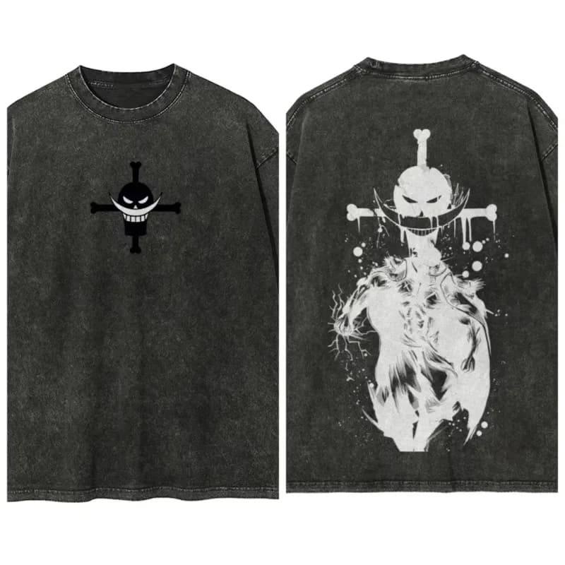 ONE PIECE Bestseller alla moda T-shirt stampata Abbigliamento estivo casual Abbigliamento da strada da uomo T-shirt lavata e vecchio Pop confortevole