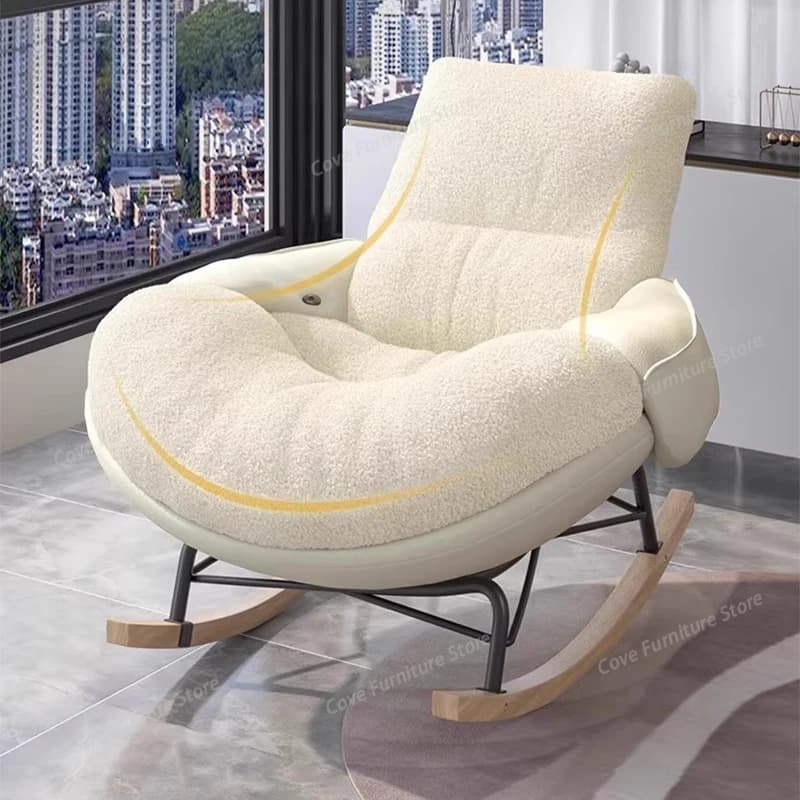 Poltrone Relax di Lusso, Sedia a Dondolo per Gaming, Camera da Letto, Sedia Mobile di Design per Soggiorno, Poltrona da Lettura, Arredamento per Biblioteca