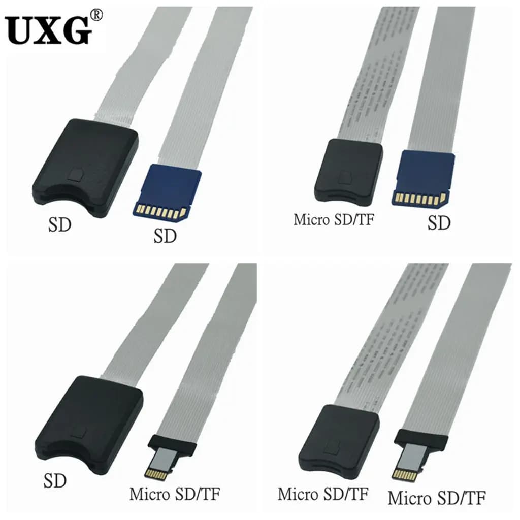 48 CENTIMETRI/60 CENTIMETRI di Carta SD Femmina A TF Micro SD Maschio SD A SD/TF A TF Scheda Flessibile Cavo di Prolunga Extender Adattatore Lettore Nave di Goccia