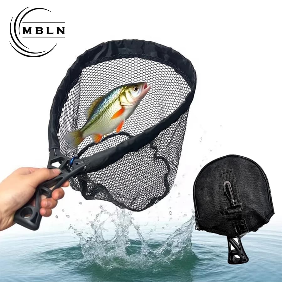 Guadino in miniatura, guadino portatile pieghevole, adatto per la pesca con esche, la pesca su zattera e la pesca a mosca.