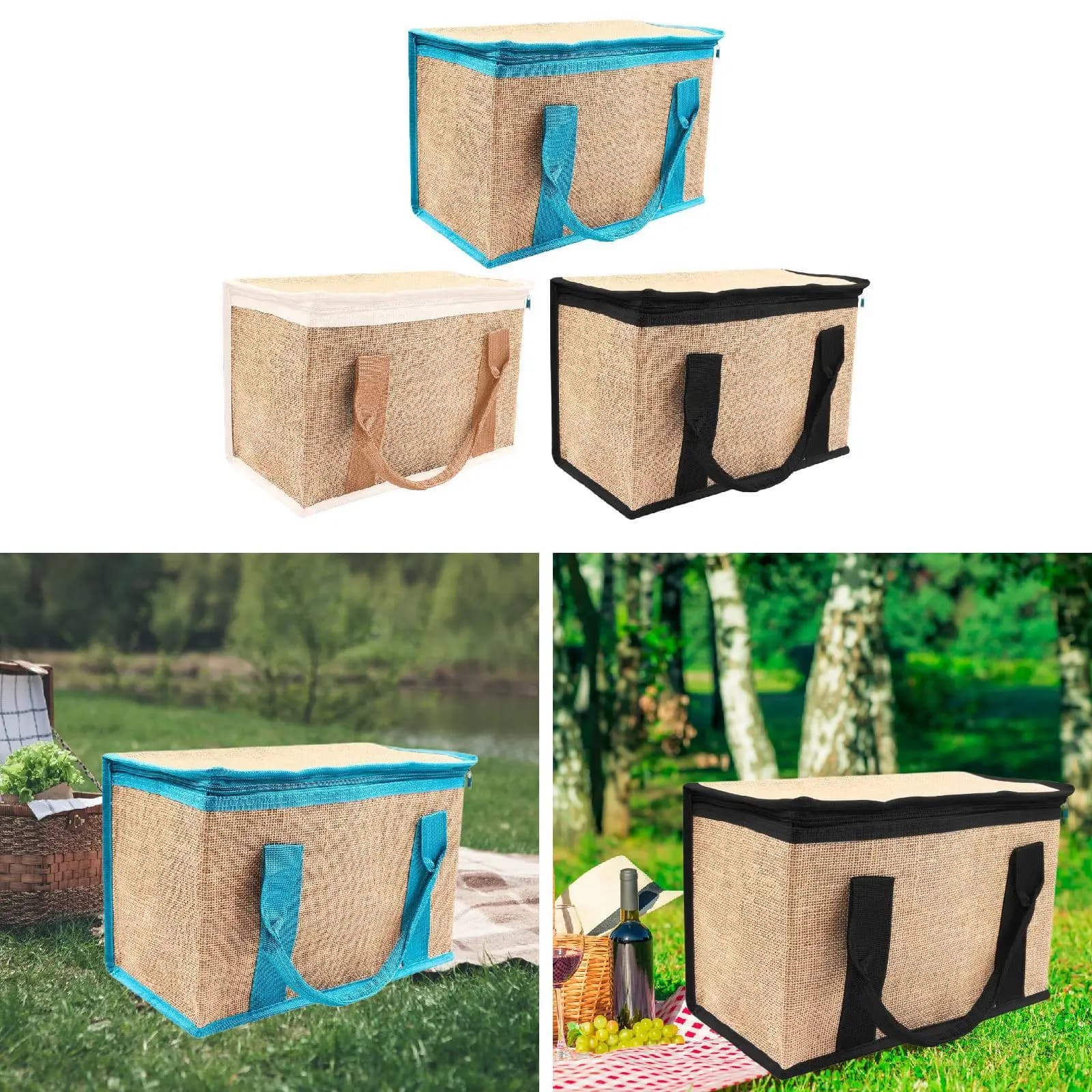 Borsa per la consegna isolata Borsa termica portatile riutilizzabile per picnic da lavoro all'aperto