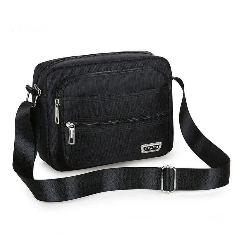 Casual Canvas Shoulder Bag for Women Crossbody Business Wallet Wear Resistant Small Square Bag Leisure Style Male Model