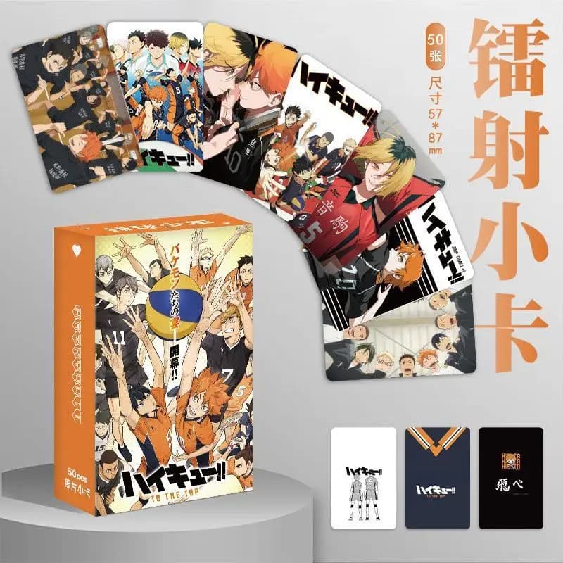 Haikyuu!! 110pcs Volleyball Boys Laser Mini Cards Kozume Kenma, Hinata Shoyo Anime Merchandise Self-Printed Polaroid Lomo Cards