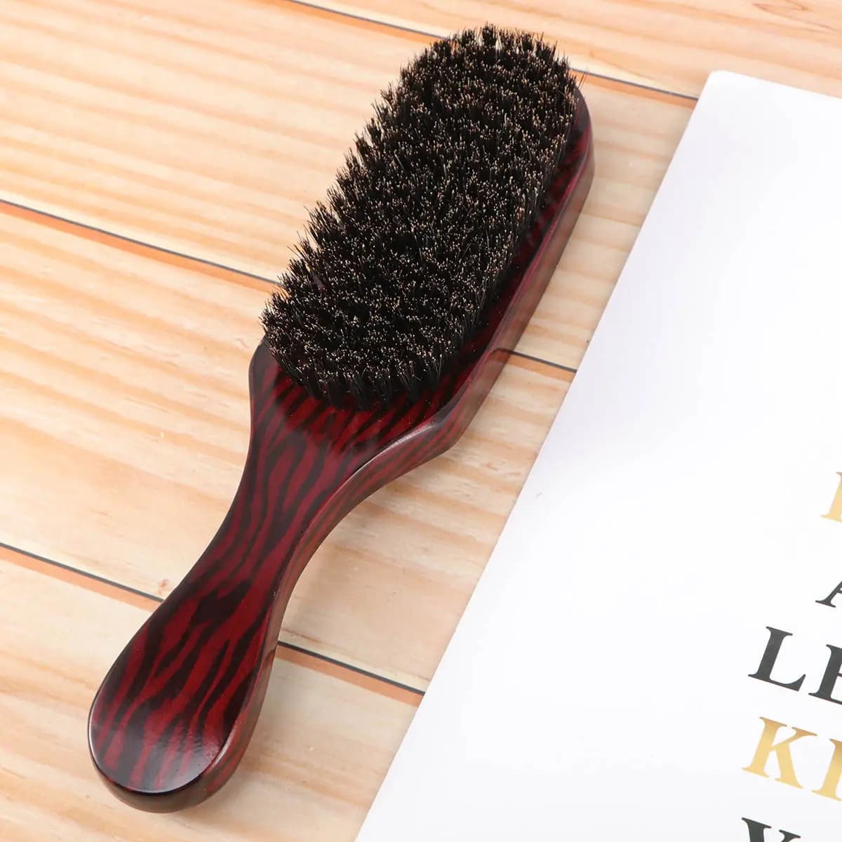 Professional wood comb with women's straps, Antistatic, for scalp massage, Styling, drying and smoothing for shiny and silky hair