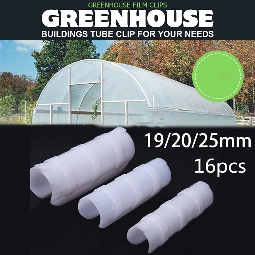 16PCS 20/25 millimetri Clip Pianta Serra Pellicola Pinze Tubo Fisso Telaio Tubo Morsetto Picchetti Pianta Morsetti per tubi Parasole Net Attrezzi da giardino