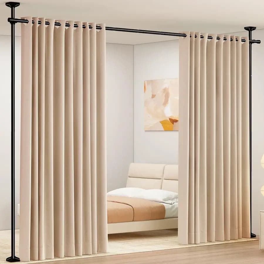 Tent Divider Bar, Drillless Ambient Separator, Adjustable 410ftH 2870inchW, Resistant Temporal Wall