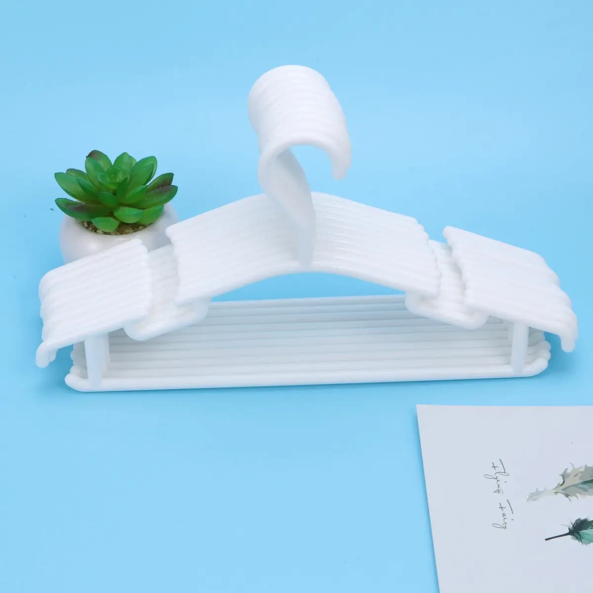 10 Pcs Hangers for Clothes Coat White Space Saving with Grip Heavy Duty Clothing