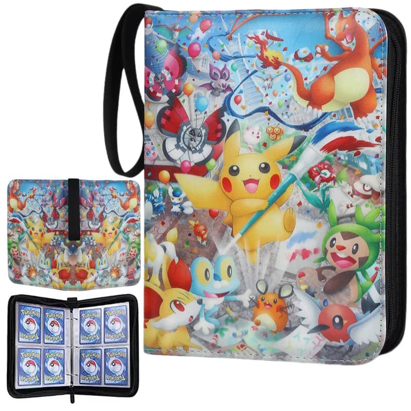 Cartoon Album 400pcs Card Book Protector Charizard Map Letters Holder Binder Cartoon VMAX GX EX Game Cards Collection Folder