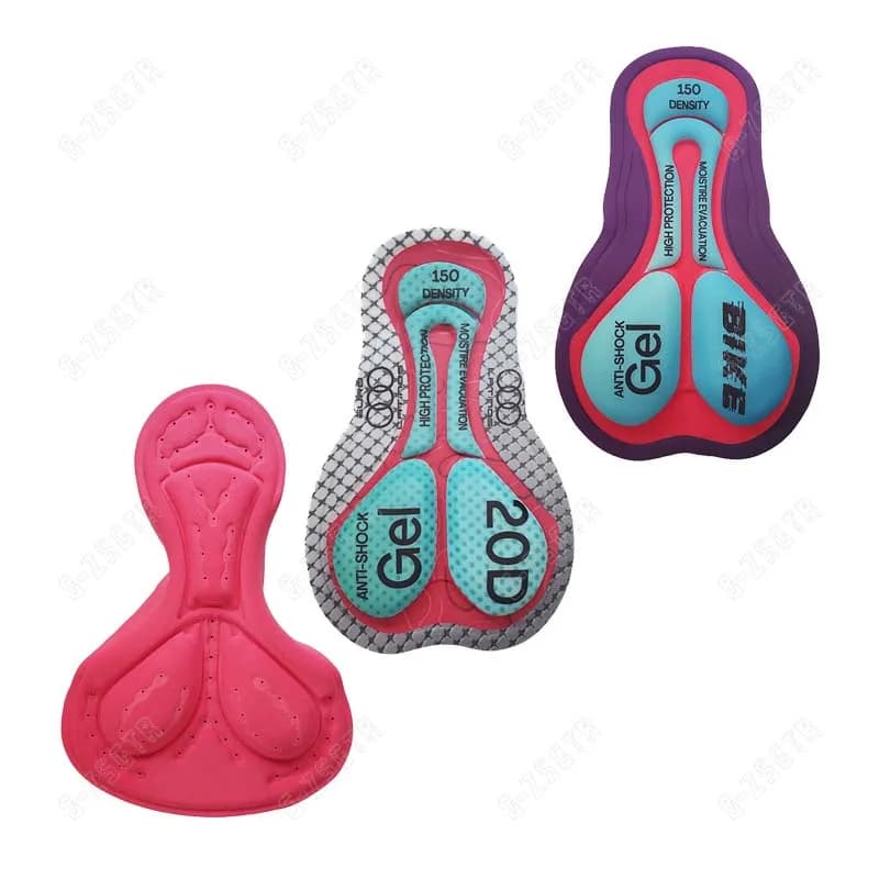 9D Women's Cycling Gel Bearing Shock-Packed Pink Bearing Riding Base Bearing with Breathable Hole 12D 19D 20D Silicone Gel Bearing for Motorcycle