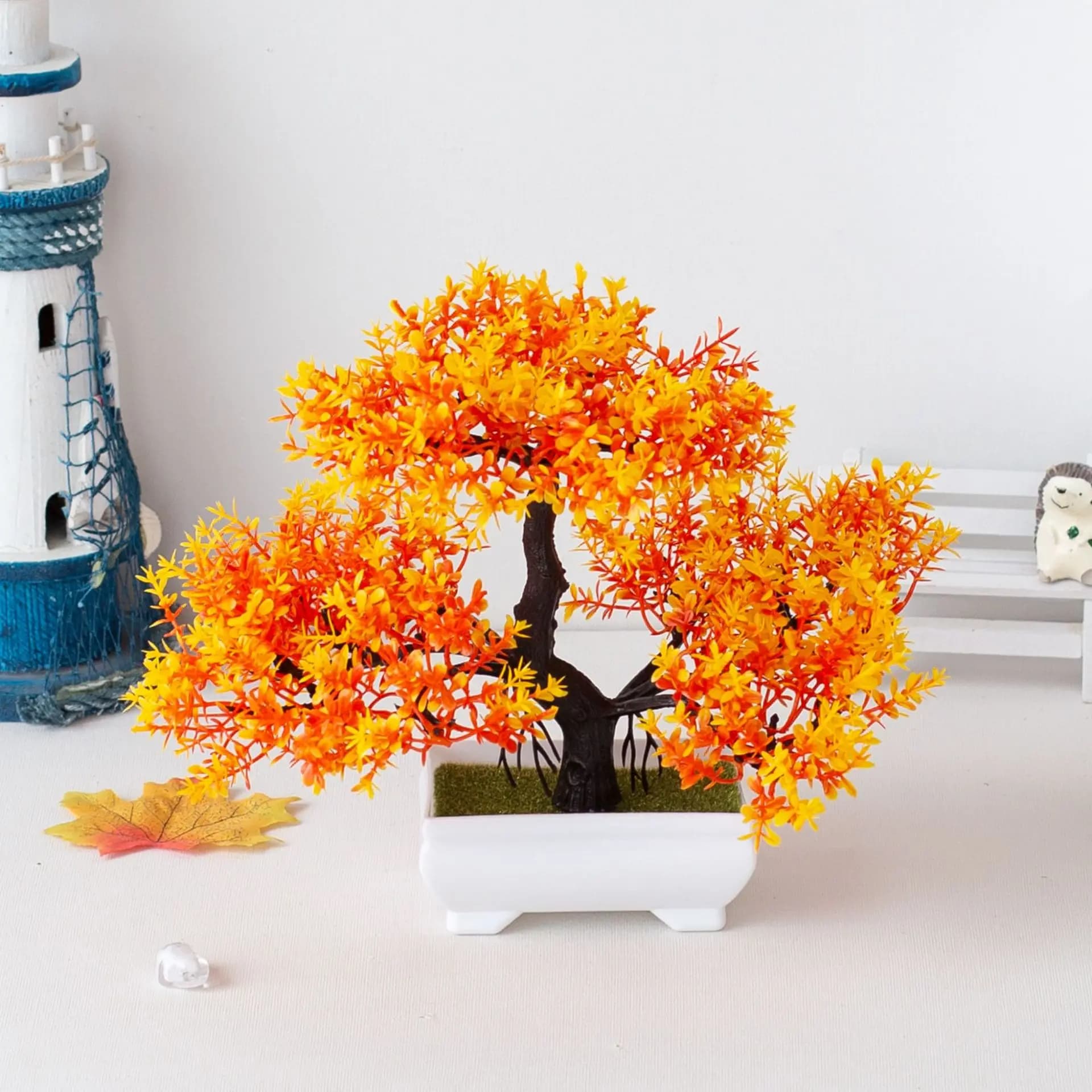 1 pz piante artificiali bonsai piccolo albero pianta finta fiore ornamenti in vaso per la casa camera d'albergo decorazione della tavola arredamento del giardino