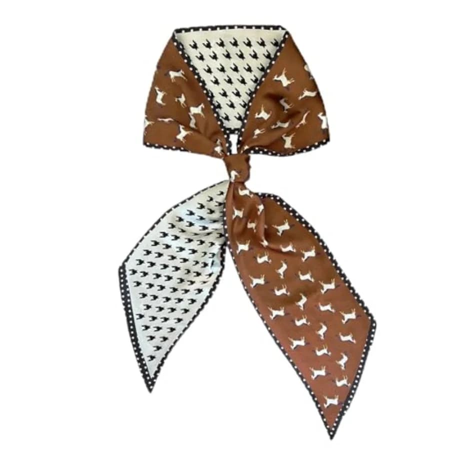 CYian Head Scarf for Women Silky Feeling Hair Scarf Satin Fashion Neck Scarves Long Thin Bag Purse Scarfs for Handbag