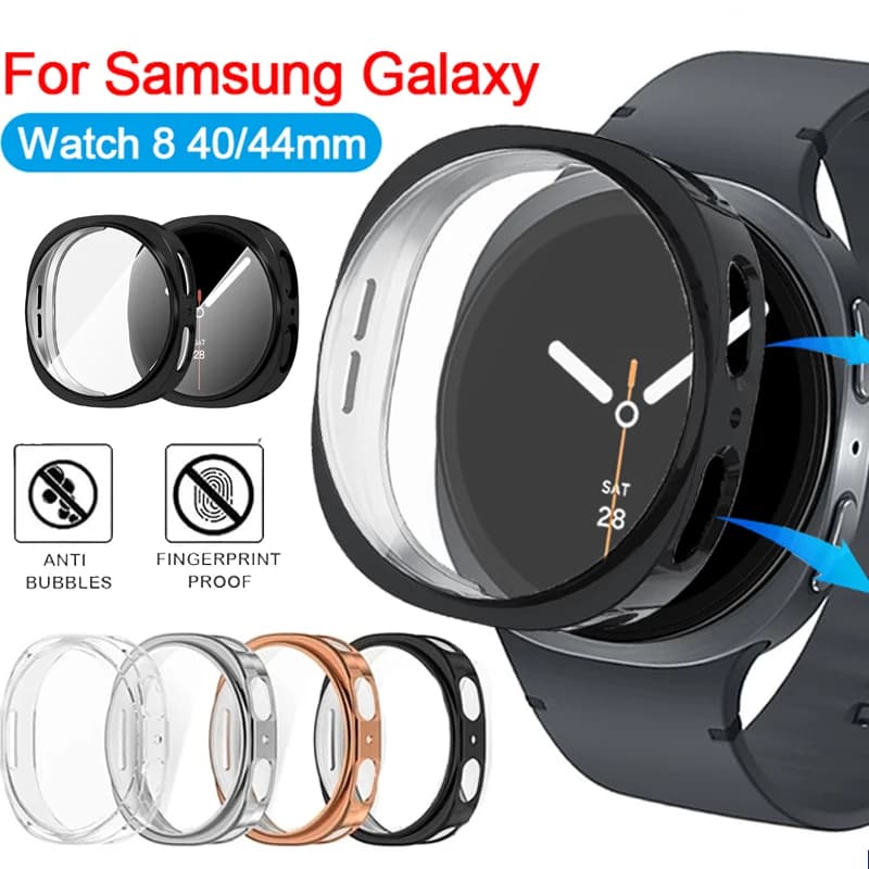 Custodia morbida in TPU per Samsung Galaxy Watch 8 44mm Accessori Protezione schermo Cover completa per Samsung Watch 8 40mm 44mm Shel