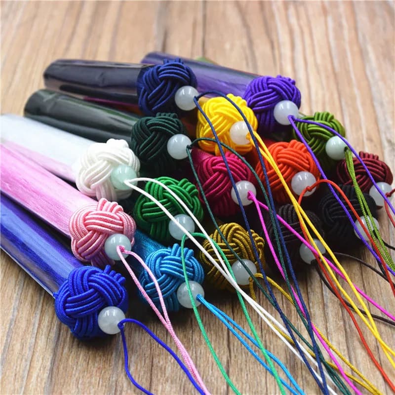 2/5/10Pcs 10cm Silky Tassel Handmade Soft Tassels With Jade Bead For DIY Craft Jewelry Making Bookmarks Key Chain Decoration