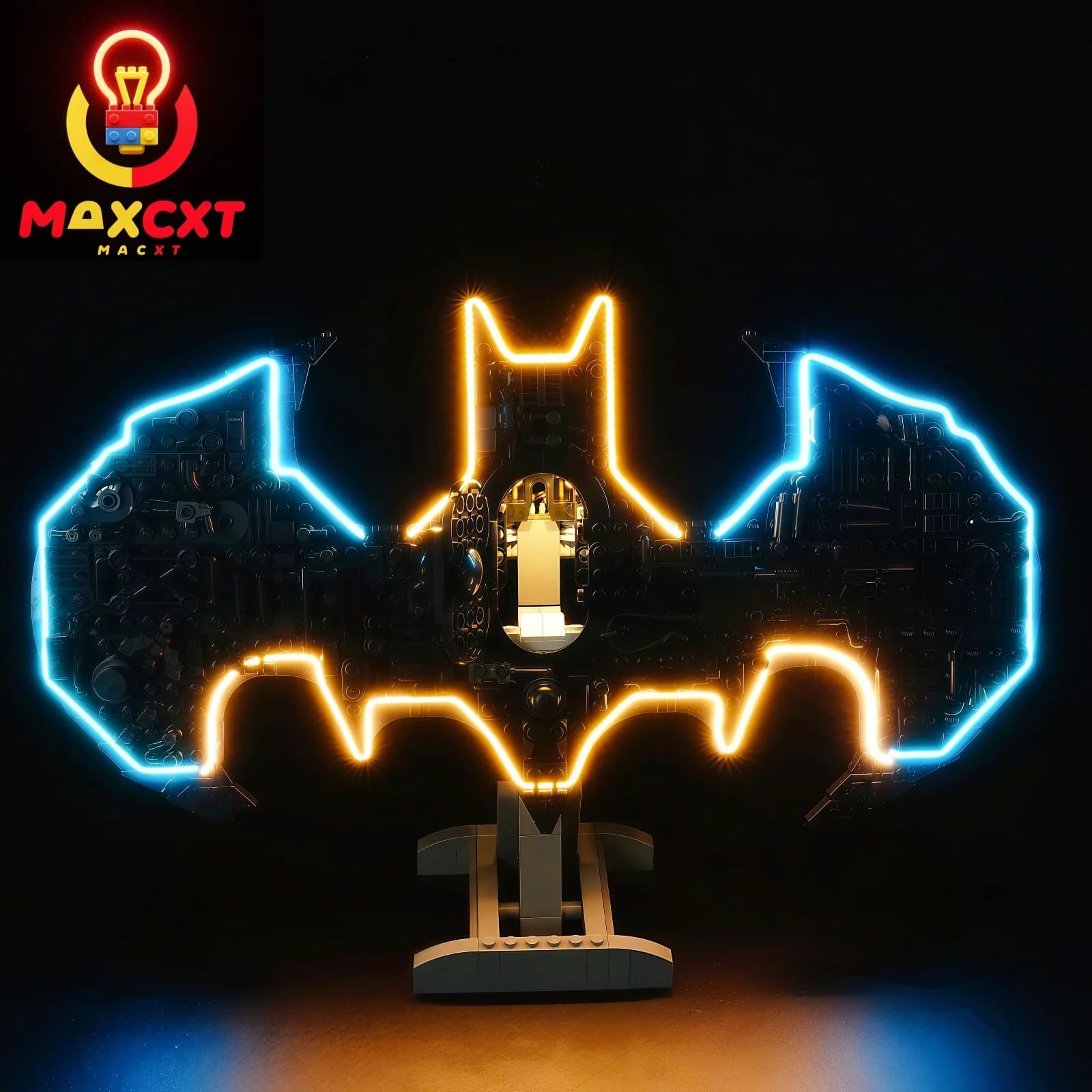 Luce LED MAXCXT per LEGO 76330 Batman Logo - Solo luci, lampada decorativa fai da te, non include il set di blocchi da costruzione