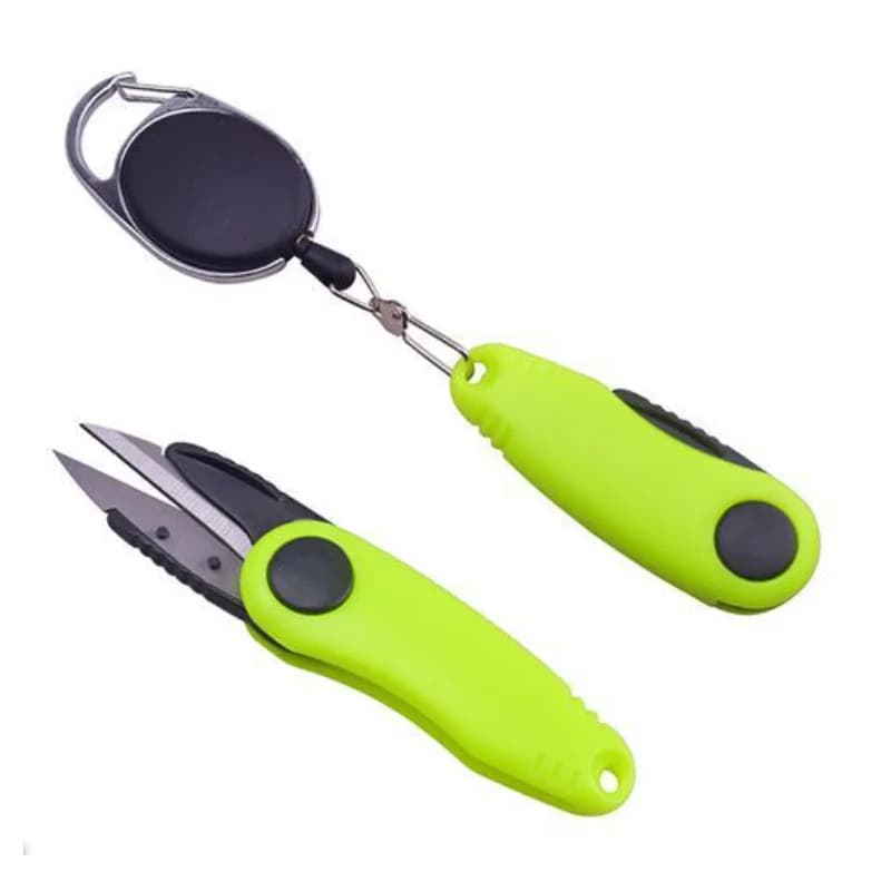 Strumento per nodo rapido Forma di gamberetti Forbici da pesca pieghevoli Kit di corda telescopica Lenza da pesca Taglierina Clipper Pinza Attrezzatura da pesca