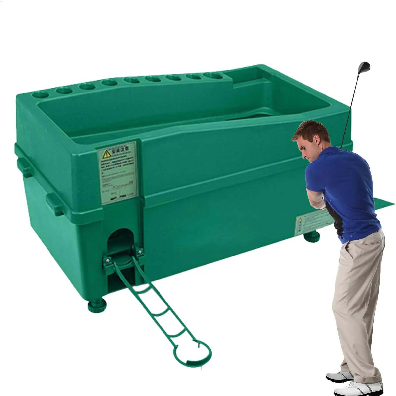 Macchina automatica per battuta da golf Distributore automatico di palline da golf Macchina automatica per tee-up per palline da golf Organizzatore per mazze di altalena per mettere il verde
