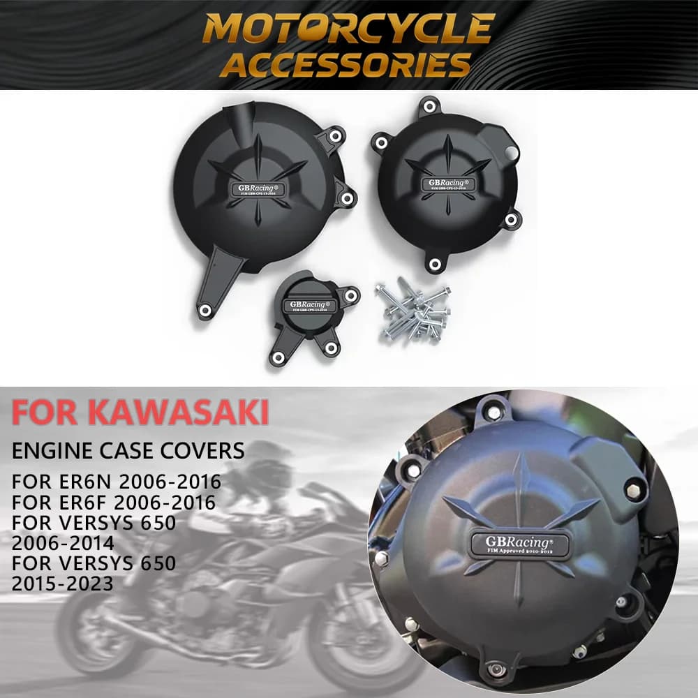 Copertura Motore per KAWASAKI ER-6N ER6N ER-6F Versys650 2006-2023, Protezione Motore, Copertura per Moto Surron