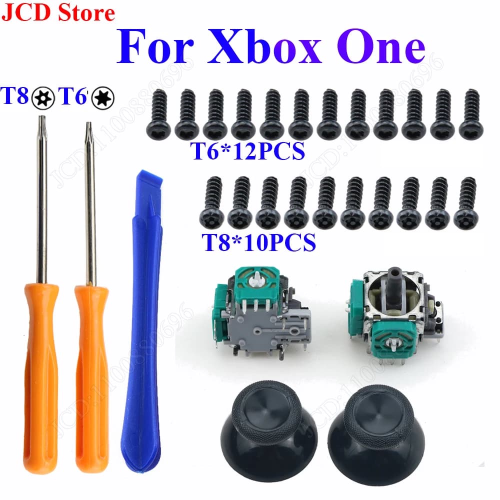 Kit di sostituzione joystick 9 in 1 per controller Xbox Series X/S Xbox One con cacciavite T6/T8 Kit di riparazione levetta analogica 3D