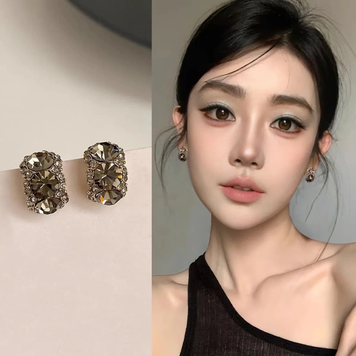 Orecchini con Cristalli Vintage Eleganti e Leggeri Gioielli di Moda per Donne