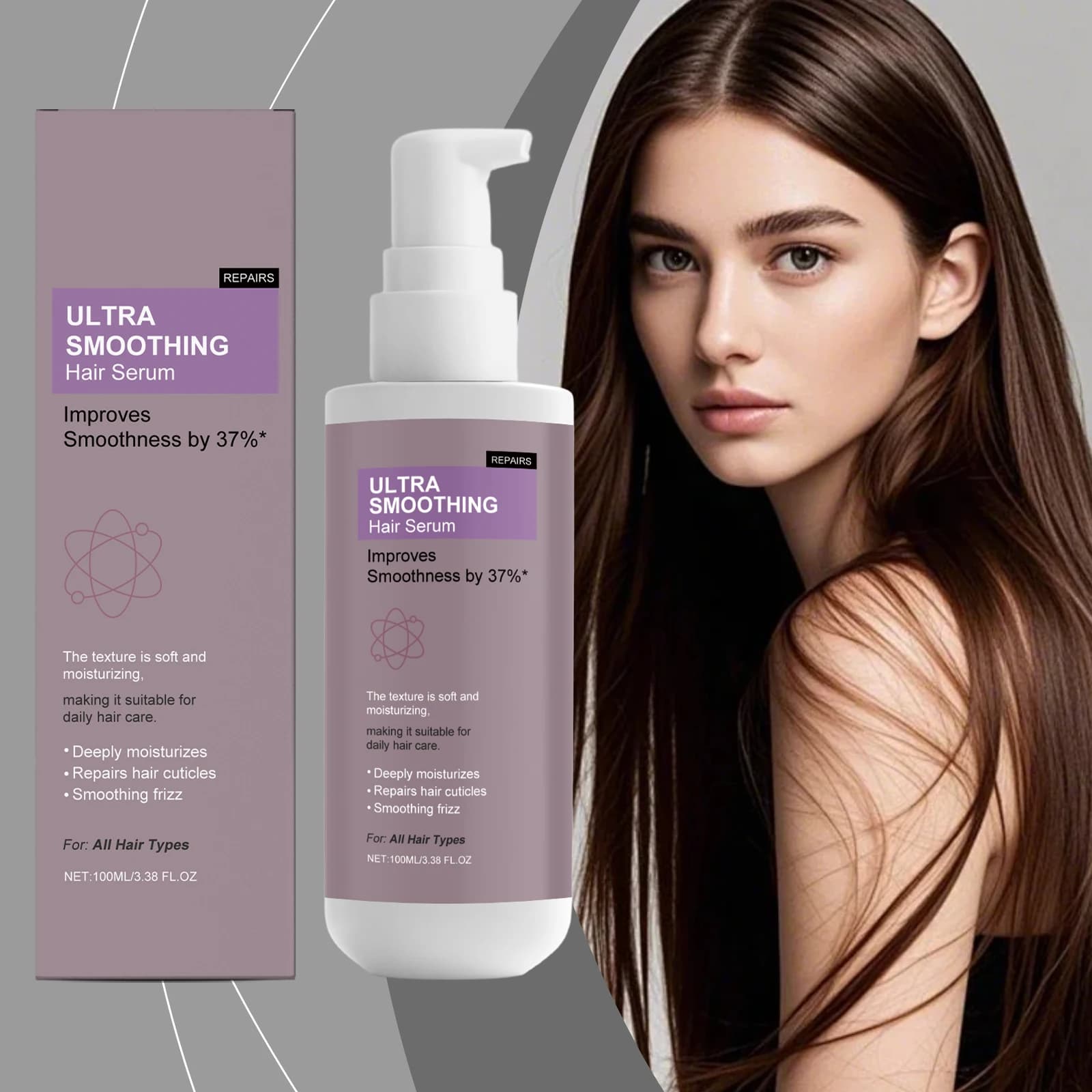 Soft and Moisturizing Hair Essence - Gently nourishes and cares for frizzy hair, keeps hair light and smooth, perfect for everyd