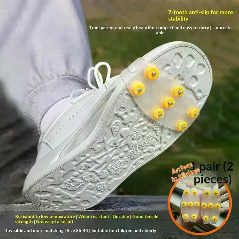 1 paio 7 denti neve ghiaccio artiglio arrampicata antiscivolo punte impugnature ramponi tacchetti scarpe sportive copertura per donna uomo stivali copertura