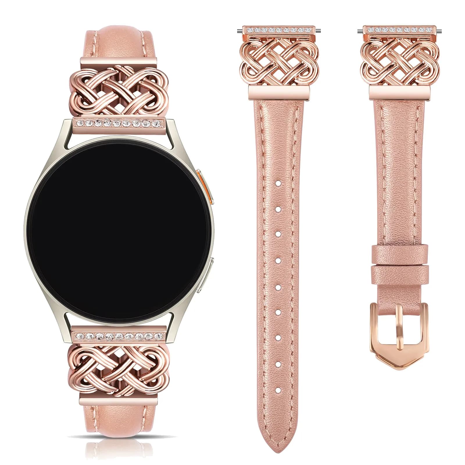 Suitable for Samsung Galaxy Watch 7/6/5/4 with genuine leather straps 44 mm, 40 mm, 47 mm, 43 mm, 41 mm and 20 mm.