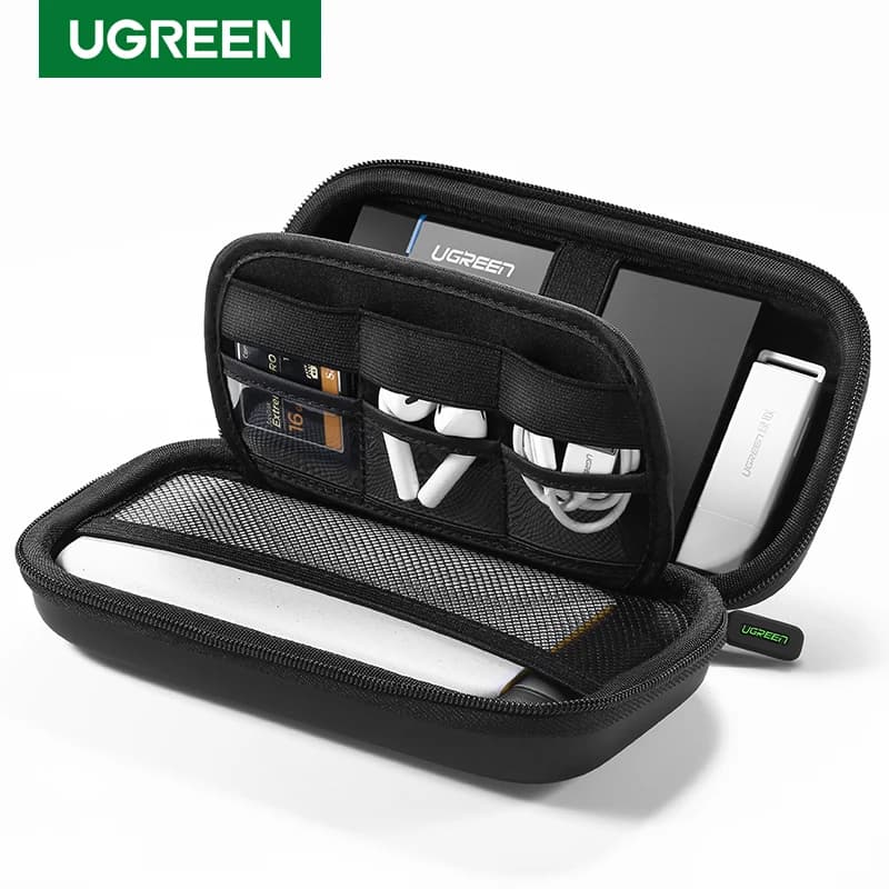 Custodia UGREEN per disco rigido custodia portatile Power Bank per disco rigido esterno SSD HDD custodia protettiva custodia da viaggio