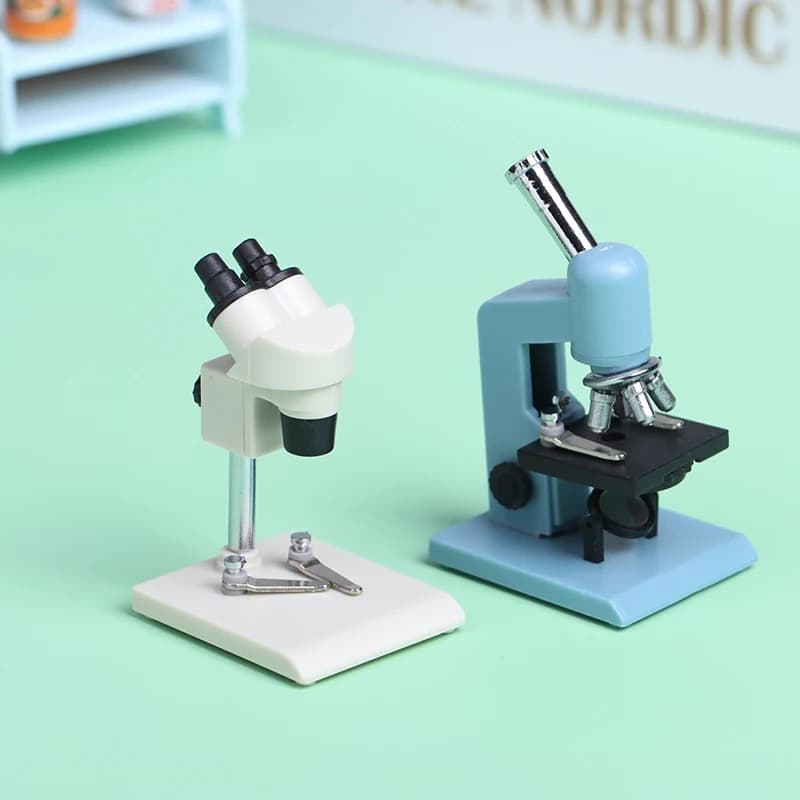 1Pc Casa delle bambole Microscopio in miniatura 1/12 Mini Simulazione Attrezzatura da laboratorio Modello Scena sperimentale Decorazione Accessori giocattolo