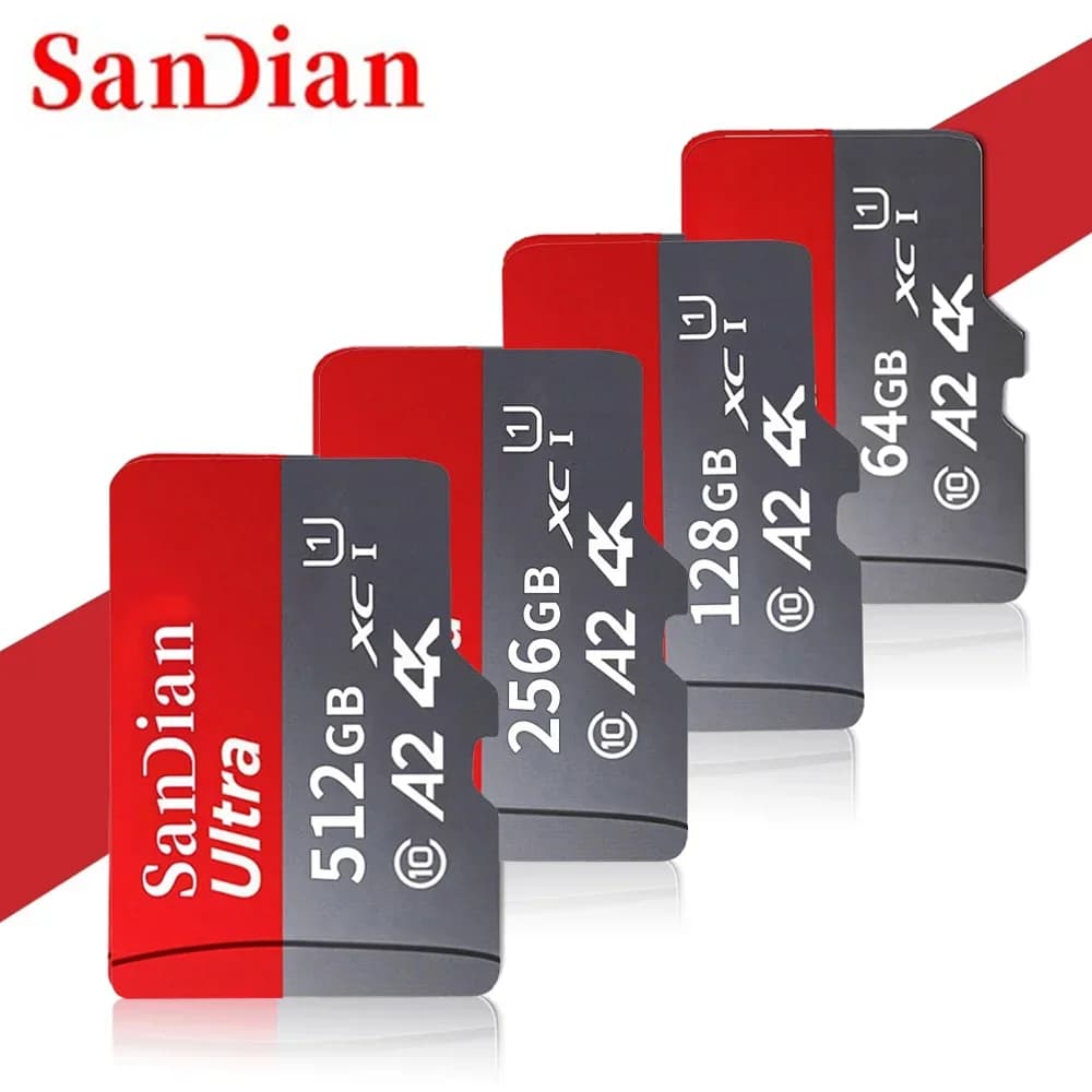Original 128GB Micro TF/SD Card V30 Class10 256GB Flash Card 512GB Memory Card for Xiaomi Camera Phone Drone Surveillance