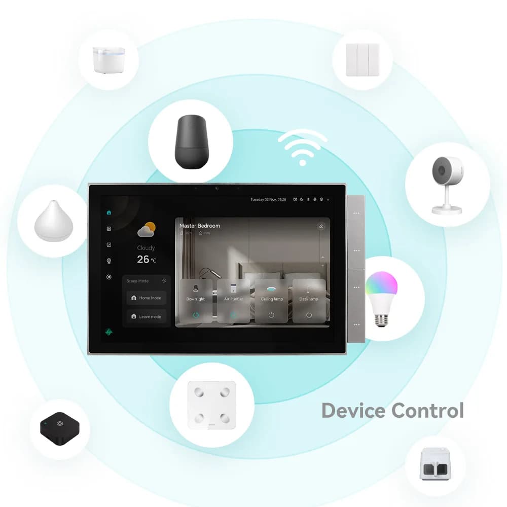 Tuya Smart 10 Inch Central Control Screen with Built-in Alexa Voice Control Video Doorbell And Door Lock Support Smart Remote