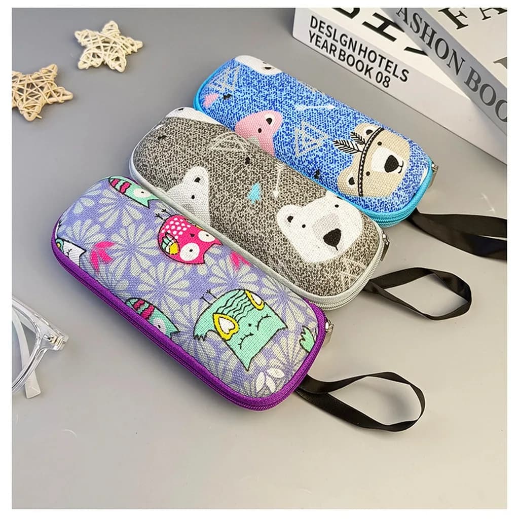 Portaocchiali portatile, custodia robusta per occhiali da bambino, custodia per occhiali in EVA, custodia leggera per occhiali con disegni animati, accessorio per zaino