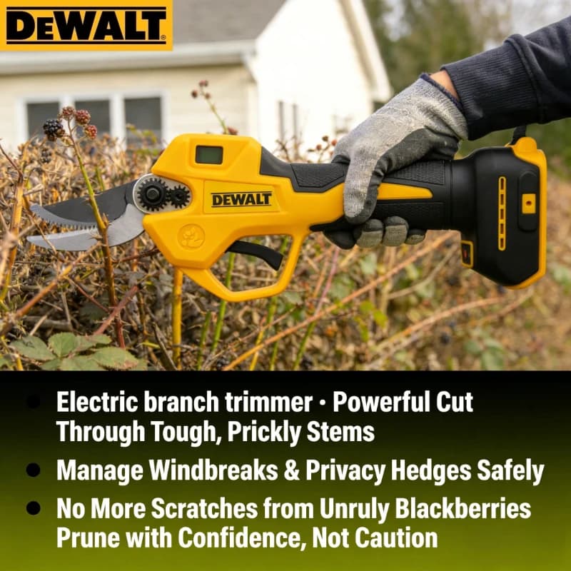 Dewalt 20V Brushless Electric Pruning Shears: Powerful Lithium Battery Tool for Fruit Trees & Gardens（only machine）