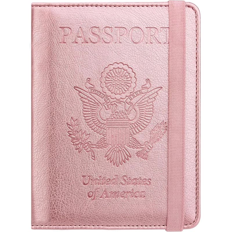 Passport Holder, Slim Passport Holder Family Slot, RFID Passport Wallet Cover for Men, PU Leather Passport Case