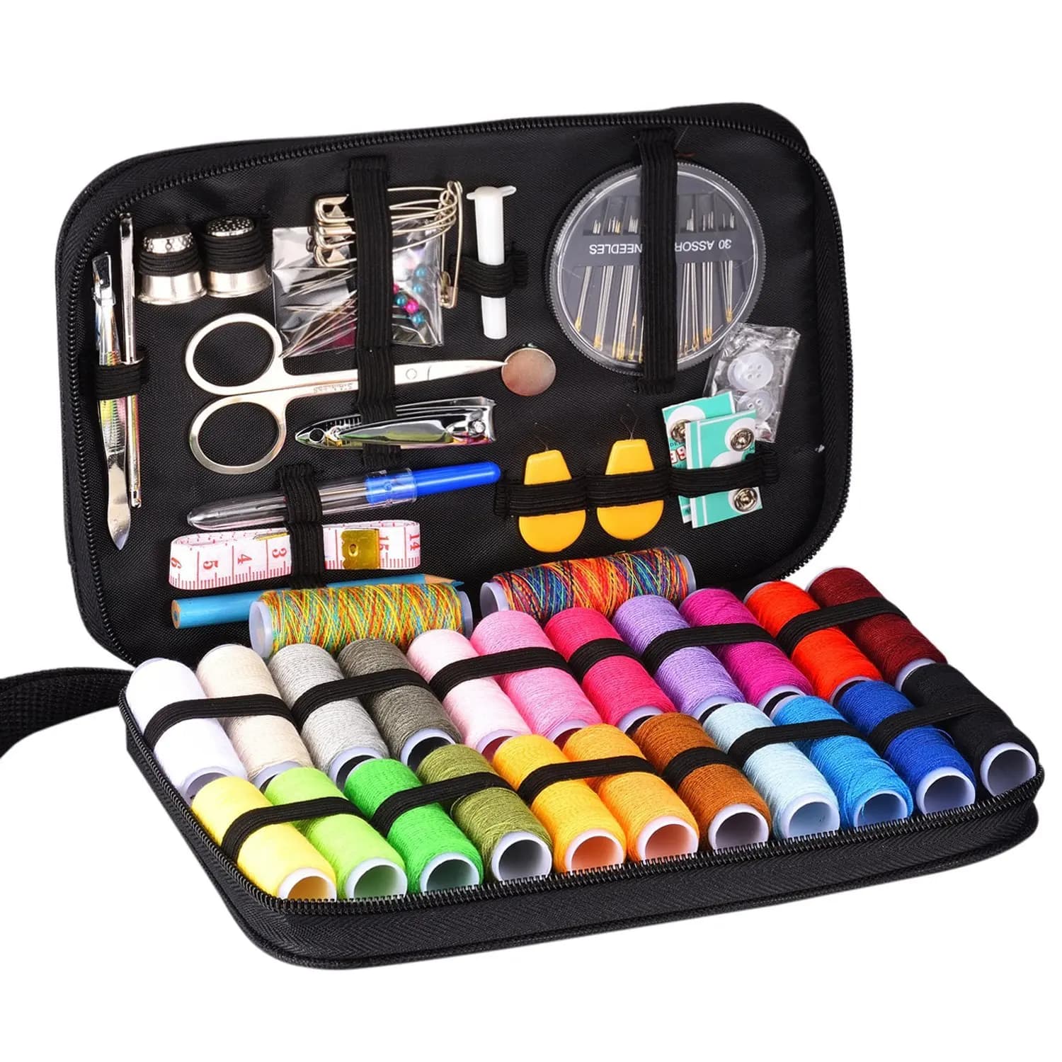 Kit di strumenti per cucire fai-da-te Set di strumenti per cucire punti da viaggio portatili per cucito a mano Accessori per cucire con ago per filo da ricamo