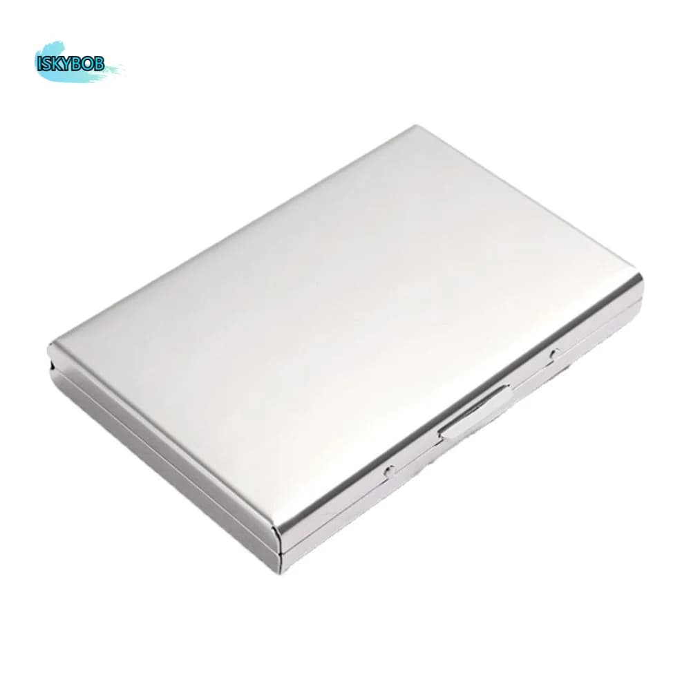 Porta Carte di Credito con 10 Scomparti in Acciaio Inossidabile, Album per Carte Bancarie, Custodia per Passaporto Impermeabile con Protezione RFID per Esterni