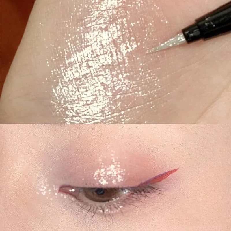 Eyeliner Liquid Illuminant, Stick Natural Umbrella Beaded, Eyeliner Glittered Pearl, Eyeliner Lighting Pen For Eyes, Eye Makeup