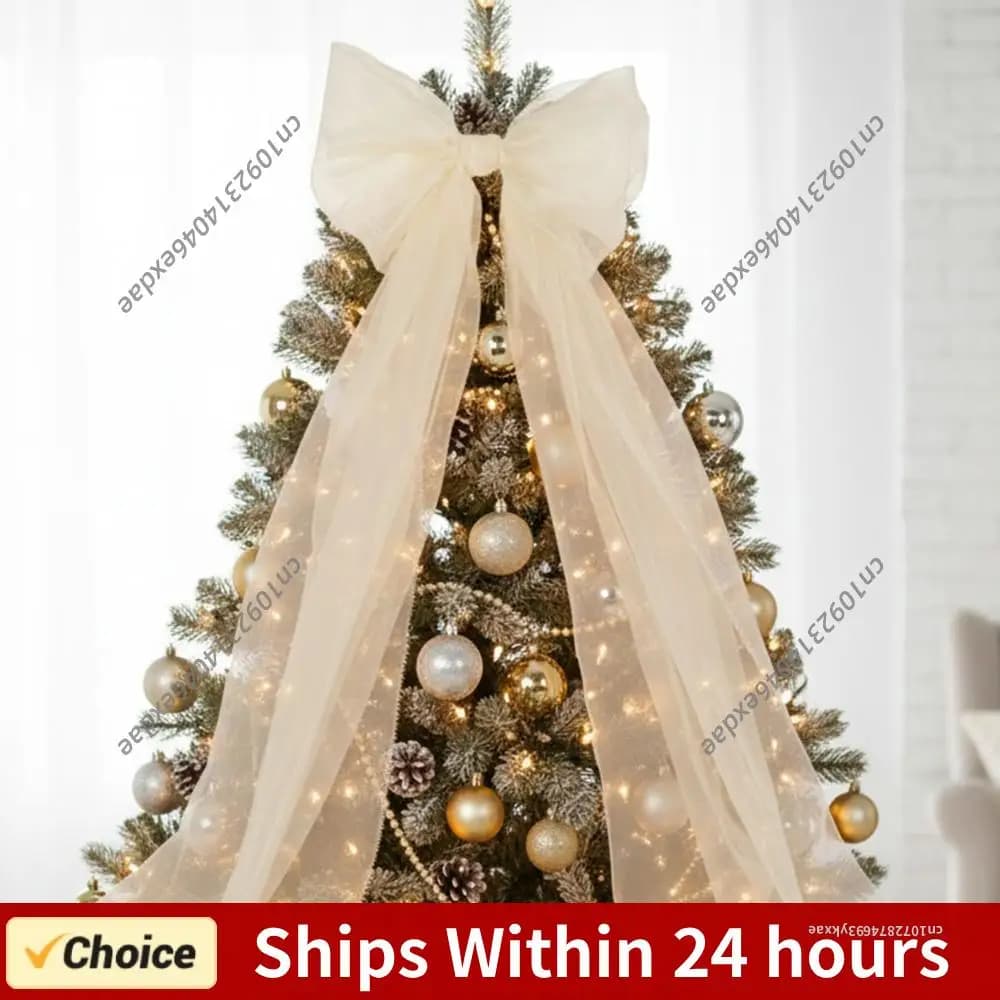 Grandi Fiocchi Decorativi per Albero di Natale, Ornamenti a Forma di Fiocco per Ghirlande e Decorazioni Murali