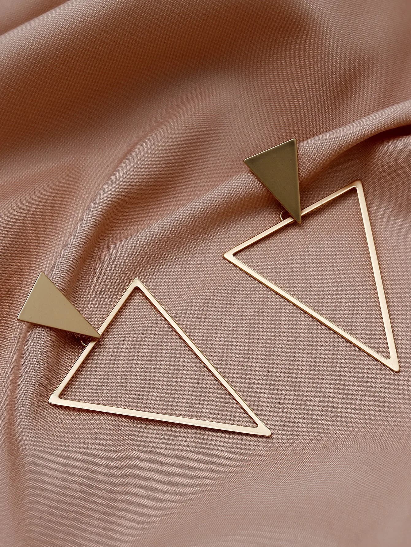Triangle Hollow Out Drop Dangle Earrings