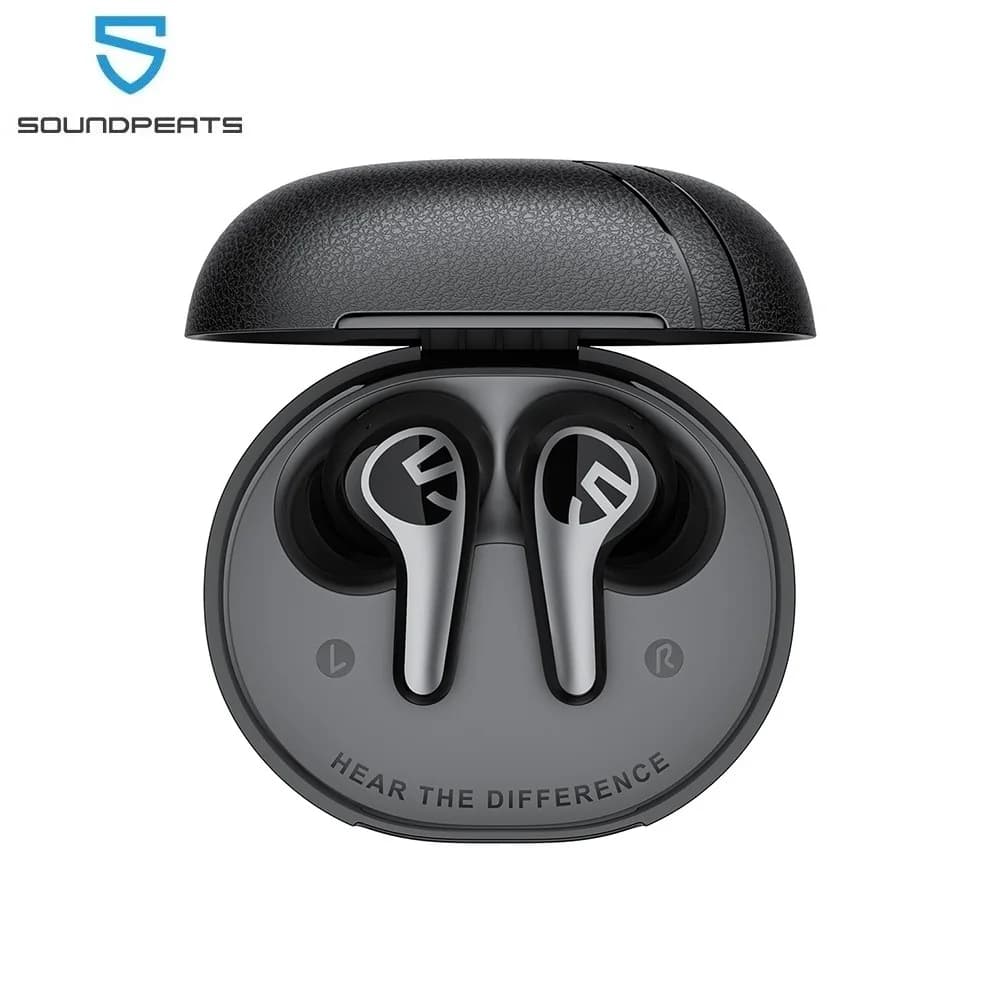 SOUNDPEATS C30 Auricolari Wireless Ibridi ANC con Audio Hi-Res LDAC, 52 Ore di Riproduzione, Cancellazione del Rumore Adattiva -52dB, Auricolari Bluetooth, Chiamate Nitide con 6 Microfoni, Driver da 12mm, Multi-Point, IP54 per Lavoro/Viaggi