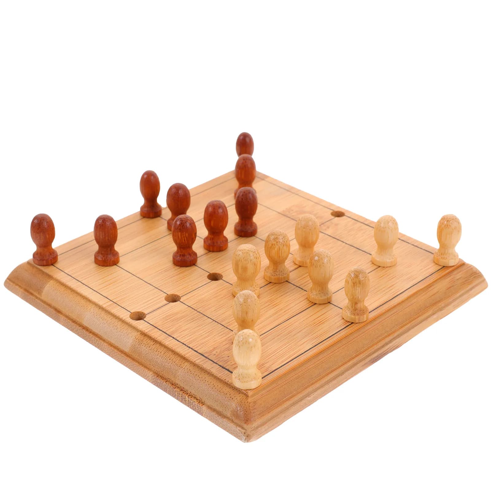 Set di Scacchi in Miniatura in Bambù, Gioco da Tavolo Ecologico per Bambini e Adulti, Gioco Educativo e Cognitivo