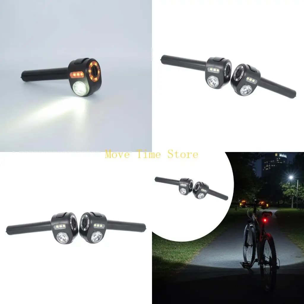 92ME 1 paio luci per biciclette ricaricabili con indicatori direzione a LED da 360 gradi Lampada per bici per uso diurno e