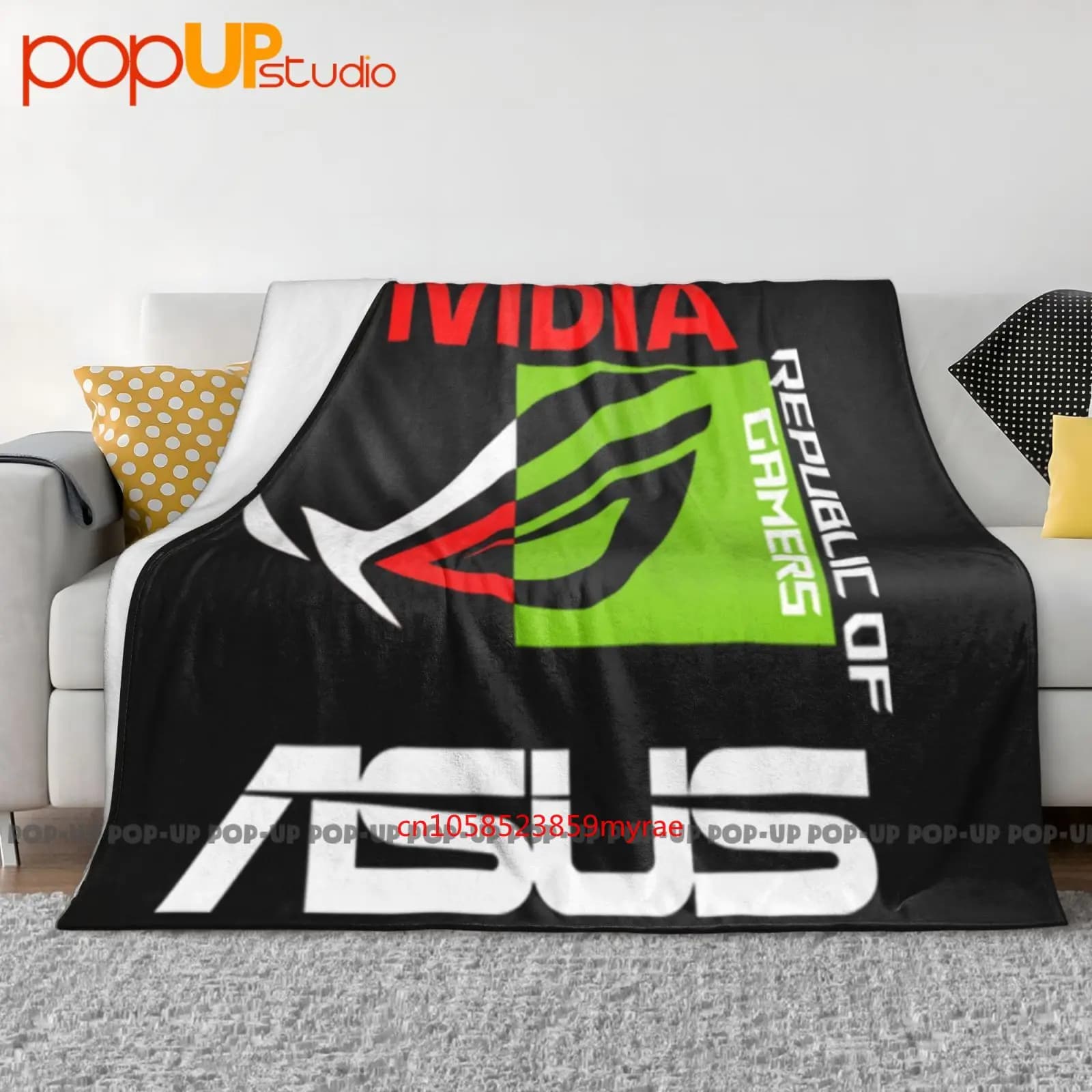 Nvidia X Asus Rog Republic Of Gamers Lap Pc 01 Coperta ultra morbida trapunta invernale Copridivano Copriletto