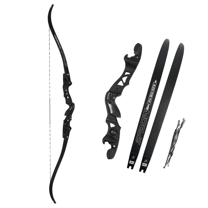 62in 25-55lbs Archery Recurve Bow ILF 19" Bow Riser Right Hand for Outdoor Target Shooting Accessory