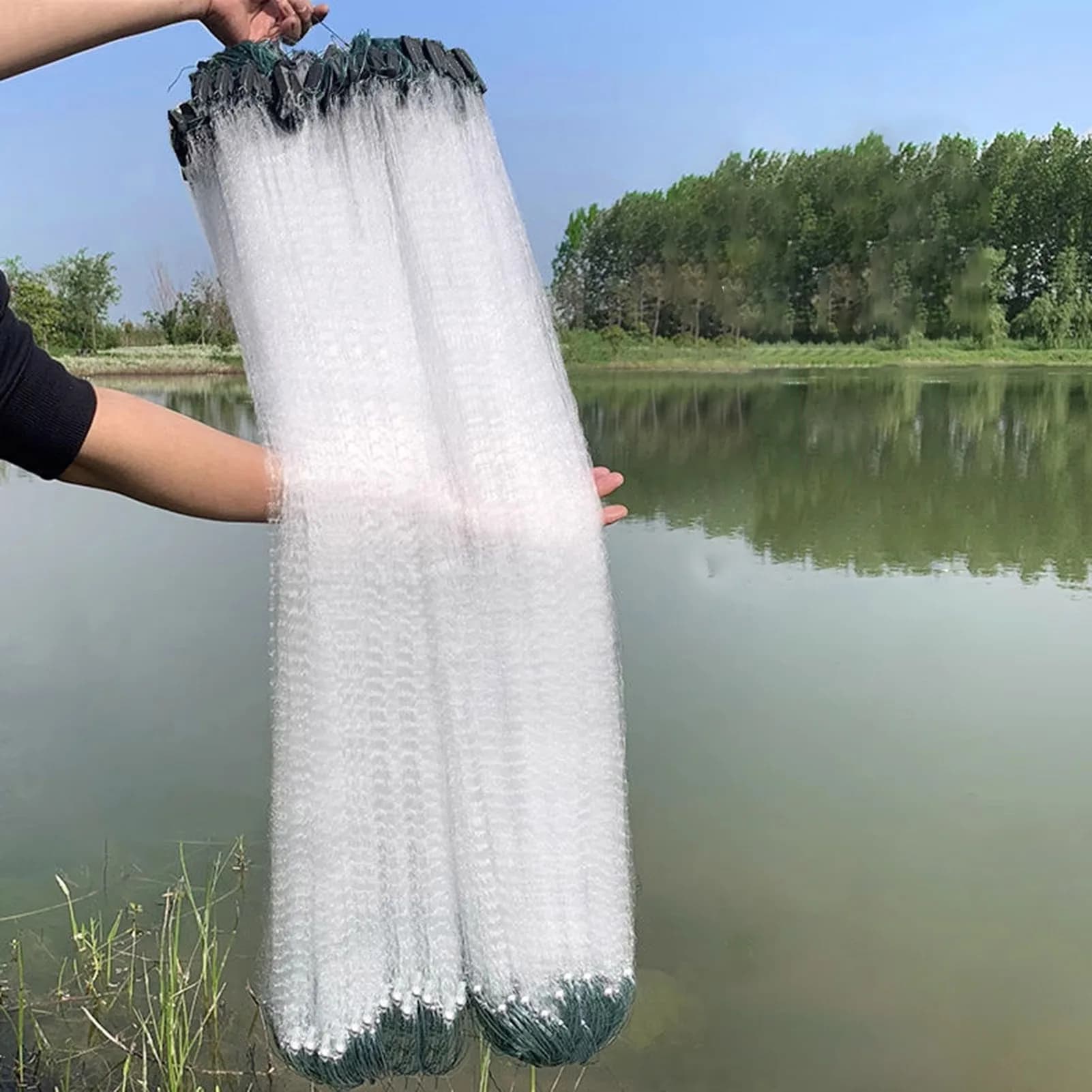 Fishing Net Sturdy Durable Single Layer 1 Finger Float Net Ideal For Freshwater And Saltwater Catching Bait Small Fish Outdoors