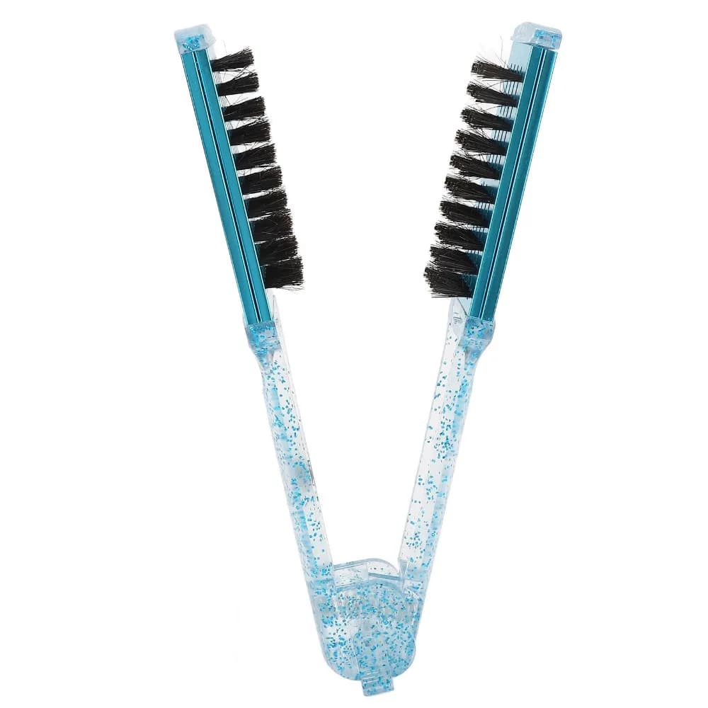 Spazzola Lisciante Multifunzione in ABS, Elegante Spazzola Lisciante Blu a Doppia Faccia