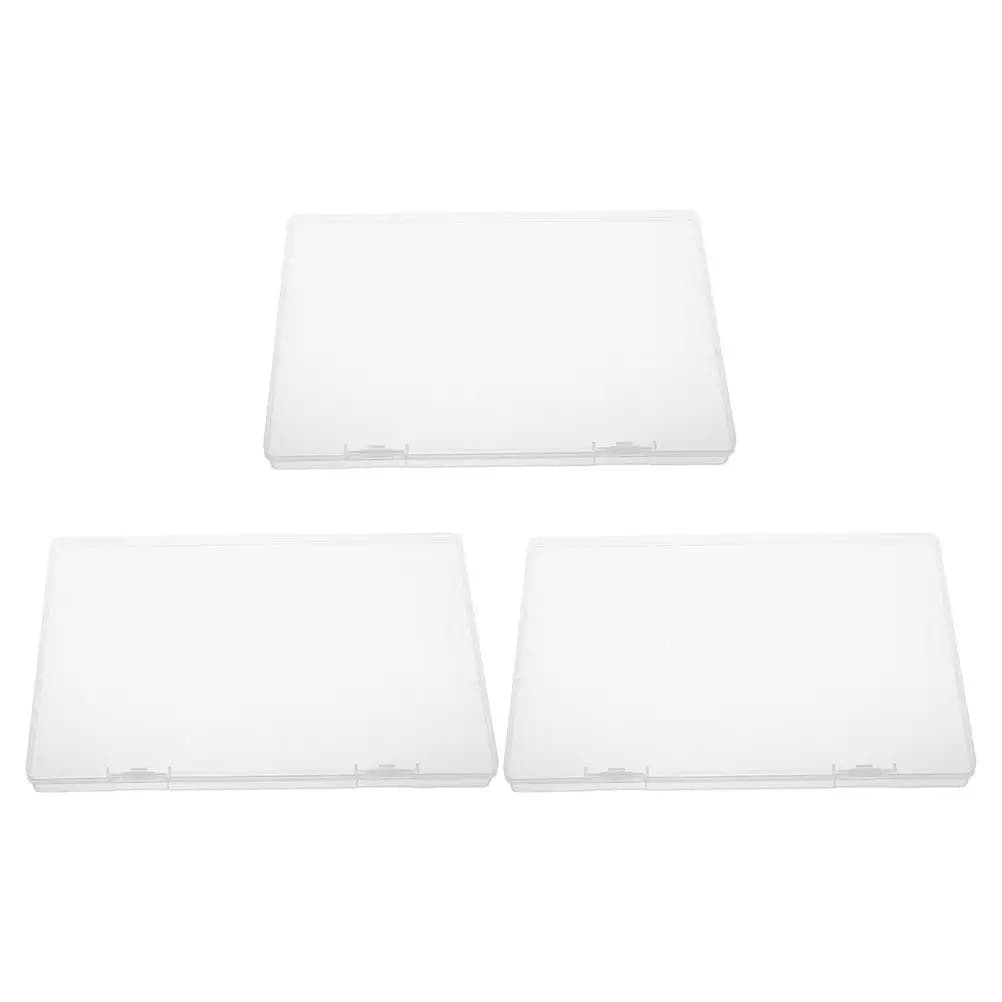 3Pcs Clear Plastic Birth Certificate Organizer Box PP Material Document Storage Case for Important Papers Travel Friendly A5