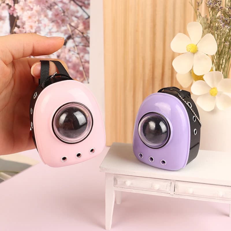 1:6 Bambole Mini Zaino Borsa per gatti Animali domestici Borsa spaziale Borsa da trasporto Decorazione scena casa delle bambole Micro paesaggio Ornamento Puntelli per fotografia